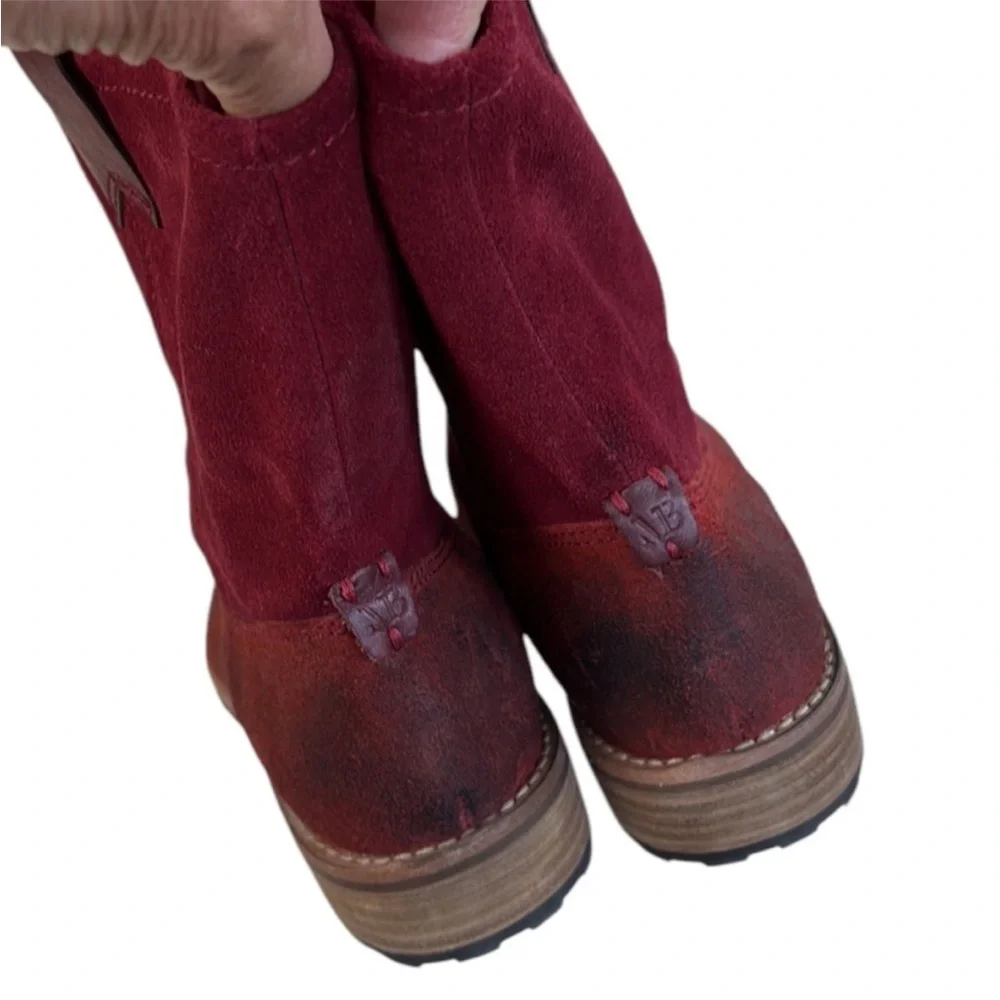 Anthropologie Matt Bernson Leather Cowboy Boots Crimson Size 8.5 EUC - Picture 5 of 9